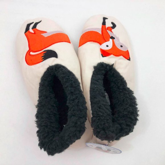 NWT Snoozies Women's Feeling Foxy Slippers Medium 7/8 Light Beige - Picture 4 of 6